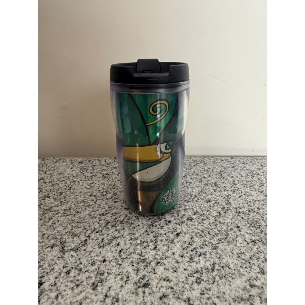 Vintage Starbucks 2004 Jungle Animal Travel Mug 12 oz Reusable Coffee Cup Toucan